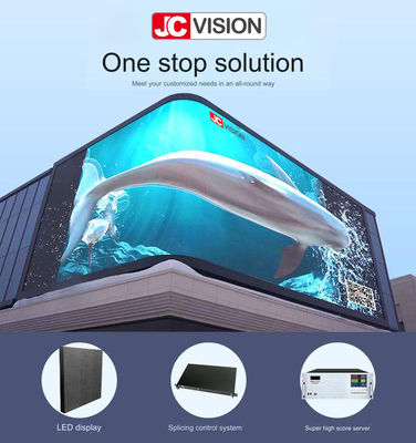 JCVISION Personnalisé à l'œil nu 3D en plein air LED vidéo publicité murale pour les centres commerciaux
