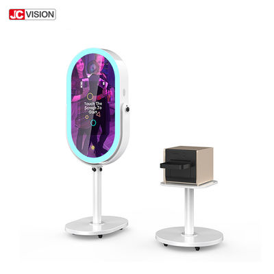 Kiosque portatif futé de cabine de miroir, cabine de photo de miroir de Selfie avec l'imprimante 21.5inch