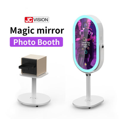 Kiosque portatif futé de cabine de miroir, cabine de photo de miroir de Selfie avec l'imprimante 21.5inch