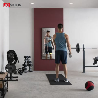 Miroir magique interactif de séance d'entraînement, miroir intelligent de forme physique d'écran tactile d'exercice