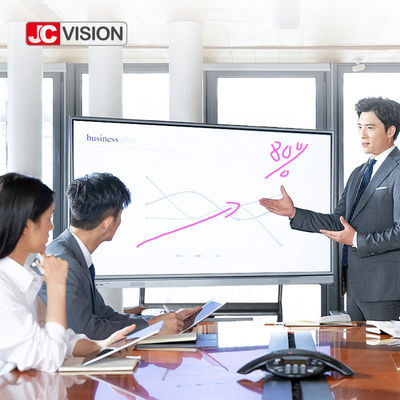 L'écran plat interactif de pouce JCHUB de JCVISION 75 avec 20 points noirs/argentés de la couleur IR touchent pour l'éducation/usage de conférence