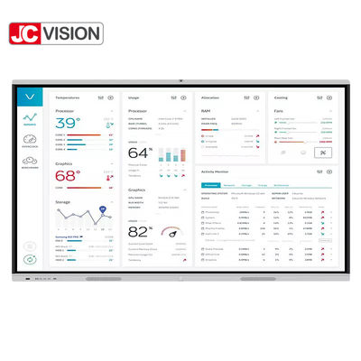 Tableau blanc interactif de contact multi éducatif du tableau blanc 4K de Digital de salle de classe de JCVISION