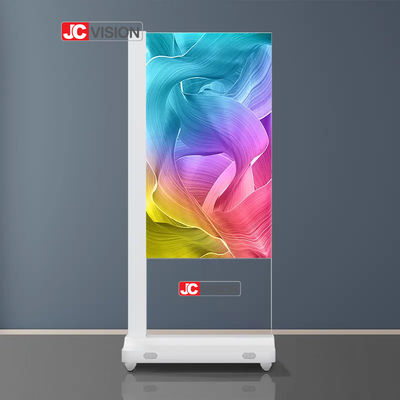 Jcvision 55 pouces Signage numérique tactile transparent OLED Système Android Windows