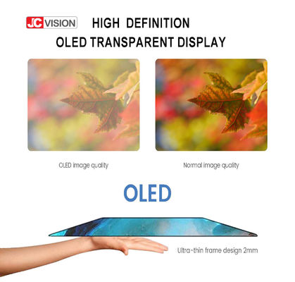 Jcvision 55 pouces Signage numérique tactile transparent OLED Système Android Windows