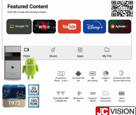 JCVision DLP Ultra projetteur à jet court 1080p Spécifications Adobe Acrobat Pro DC