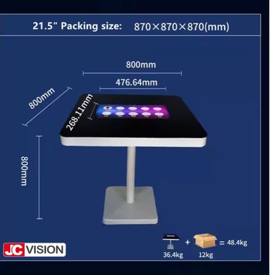 JCVISION 21.5 pouces Commande de café écran étanche table de jeu numérique avec écran tactile