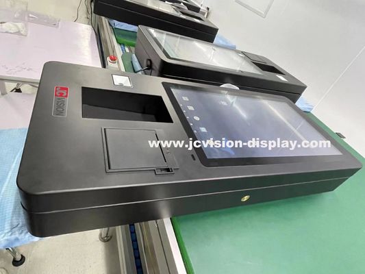 JCVISION Kiosques de commande en libre-service de 24 pouces avec coque métallique durable et consommation d'énergie maximale de 108 W
