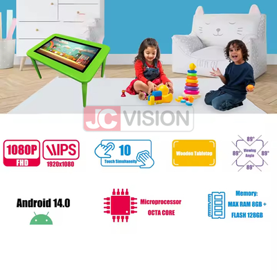 Table tactile Android 32 pouces avec écran LCD 1080p pour l'éducation et les jeux