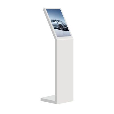 Borne interactive numérique d'information en libre-service de 18,5 et 21,5 pouces, écran vertical de type L, borne tactile, blanche