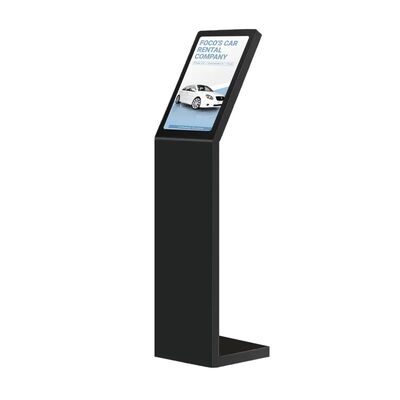 Borne interactive numérique d'information en libre-service de 18,5 et 21,5 pouces, écran vertical de type L, borne tactile, blanche