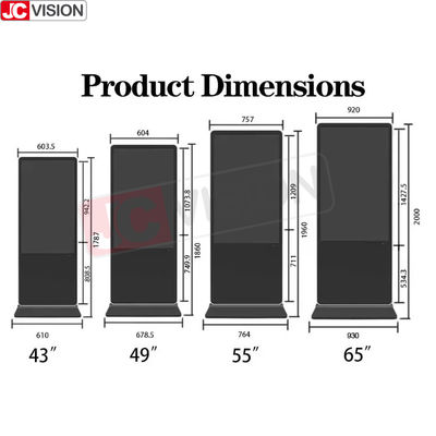 Position interactive de plancher de FCC de Signage d'affichage à cristaux liquides Digital de NTSC 43in