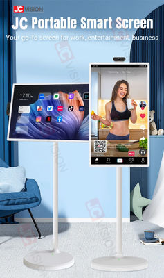 JCVISION Portable 24 pouces roulable HD affichage tactile IPS écran