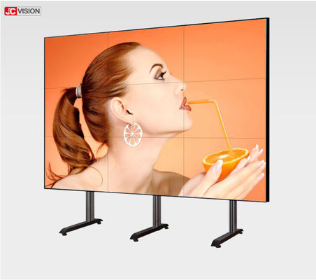 pouce visuel 6.77M Color de l'écran 500cd/m2 Jcvision 55 de mur d'affichage à cristaux liquides d'encadrement de 0.88mm