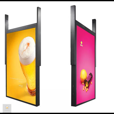 Signage de Digital de la fenêtre 49inch accrochant le double affichage de publicité latéral